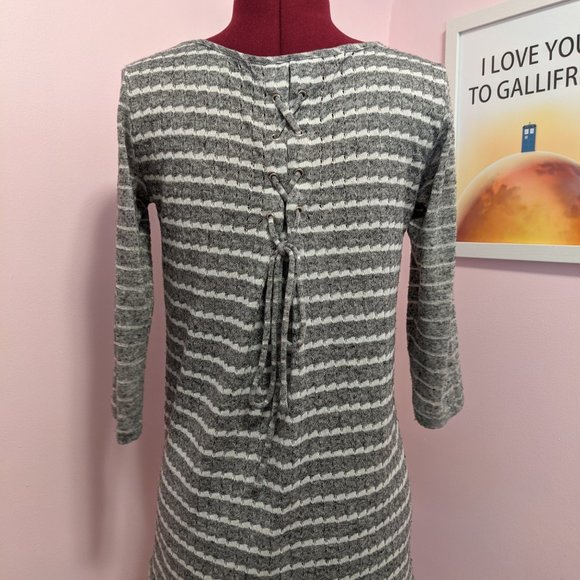 The Limited Grey and White stripe tunic - Picture 3 of 6